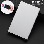 Porta biglietti da visita in acciaio inox antimagnetico Cassa della carta di credito, dimensioni: 10 * 6.2 * 0.8 cm (grigio)