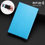 Caso di carta di credito antimagnetico in acciaio inox PU Business card di credito, dimensioni: 10 * 6.2 * 0.8 cm (blu)