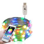 Decorazione natalizia USB Rame Wire String Light Bluetooth Mobile Control Control, lunghezza: 5m 50 LED