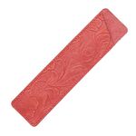 2 PCS Mori Series Handmade Pelle Matita Case Retro Pen Case Cancelleria (Rosso intagliato)