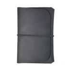 Titolare del documento della borsa del passaporto del passaporto della pelle del cavallo pazzo retro supporto della carta del portafoglio di imbarco (nero)