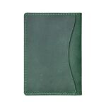 Porta carte da bovina Semplice carte di archiviazione della carta di archiviazione della carta di archiviazione della cartella di accompagnatore (verde dell inchiostro della pelle del cavallo pazzo)