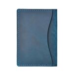 Porta carte da bovina Semplice carte da stoccaggio carte da stoccaggio cartella di archiviazione portafogli portafoglio portafoglio (crazy horse pelle blu)