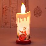 Decorazione di Natale Luce notturna LED Simulation Flame Candle Light (A-Santa Claus)