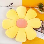 Piccola margherita fiore morbido cuscino elastico cuscino 53 cm (giallo)