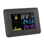 Misuratore multifunzionale per interni ed esterni Temperatura e misuratore di umidità Screen colorato orologio temporale (TS-A97-US US Plug)