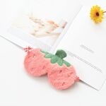 2 PCS frutta peluche maschera per occhio carino ragazza morbida dormino blackout maschera per occhi (fragola)