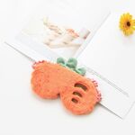 2 pezzi frutta peluche maschera per occhio carino ragazza morbida dormino blackout eye mask (carota)