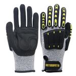 ROTOSATICE RZT-HFZ20 Anti-frammentazione antiurto anti-taglio anti-taglio anti-collisione Guanti TPR MANUTENZIONE MANUTENZIONE MANUTENZIONE antincendio Fire Miners Mining Guanti anti-Polacca, Dimensioni: m