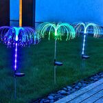 Lampada solare in fibra ottica lampadina lampada a terra tappo a terra lampada a led da giardino all'aperto lampada da giardino (luce colorata)