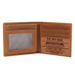 6003 Uomo regalo Crazy Horse Lettering Lettering Laser Mark Portafoglio (VE2044)