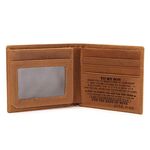6003 Uomo regalo Crazy Horse Lettering Lettering Laser Mark Portafoglio (VE1104)