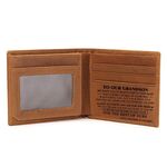 6003 Uomo regalo Crazy Horse Lettering Lettering Laser Mark Portafoglio (VE77104)