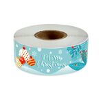 5 rotoli 120 fogli / rotolo natale striscia di natale scatola regalo adesivo sigillo (M5)