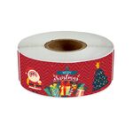 5 rotoli 120 fogli / rotolo natale striscia di Natale scatola regalo adesivo sigillo (M7)