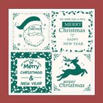 10 set Adesivo di guarnizione del contenitore di regalo quadrato di Natale (M3)