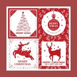 10 set Autoadesivo di guarnizione del contenitore di regalo quadrato di Natale (M4)
