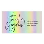 3 borse 50 fogli / borsa arcobaleno laser GRAZIE GRAZIE SCHEDA DEBBING ADVERTIMENTO GRAZIE SCHEDA (L17)