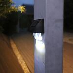 Decorazione del giardino a parete dello specchio solare esterno 2 PCS (luce bianca)