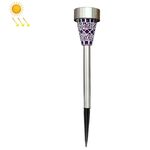 3 pezzi H4011 Solar Outdoor Autostrado Mosaico impermeabile Prato (viola)