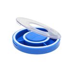 Scatole di pillole di tenuta portatile Box di grande capacità Multi-creown Box di medicina (blu)