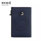 Portafogli per il portafoglio di posizionamento antifurto Mini portafogli per Airtag (BLU di vacchetta)