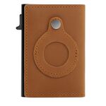 Portafoglio antifurto Portafoglio da uomo Portafoglio Mini portafogli per Airtag (Cowhide Dark Brown)