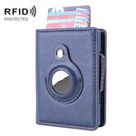Portafoglio automatico della scheda pop-up RFID multi-funzione portafoglio di localizzazione per Airtag (blu)