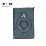 Modello di lucertola RFID Porta carte antifurto con foro tracker per Airtag (verde)