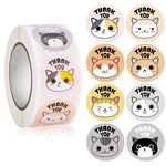 10 rotoli carino cartone animato animale bambino grazie adesivo (ha012)