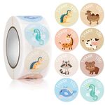 10 rotoli carino cartone animato animale bambino grazie adesivo (ha014)