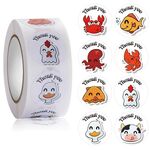 10 rotoli carino cartone animato animale bambino grazie adesivo (ha029)