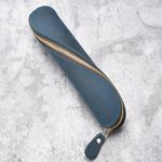 A-T09 S Zipper Crazy Horse in pelle vintage in pelle vintage (blu)