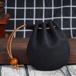 Mini organizzatore di monete in pelle vintage 18L-107 (nero)