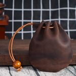 Mini organizzatore di monete vintage in pelle vintage 18L-107 (Coffe)