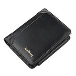 BAELLERRY D9159 UOMINI BREVE TRI-PIGHT Zip Coin Porta carte sottile (nero)