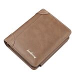 BAELLERRY D9159 UOMINI BREVE TRI-PIGHT Zip Coin Porta carte sottile (Brown)