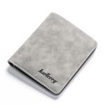 BAELLERRY BLR1152 UOMINI BREVE Portafoglio vintage smerigliato a due piegate portafoglio (verticale grigio)