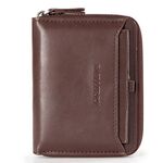BAELLERRY D3124 Breve portafoglio in pelle PU con cerniera Zipper Youth Youth Piccolo portafoglio (verticale viola)
