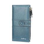 BAELLERRY Ladies Long Grande Capacity Fibbia Zip Clutch Portafoglio multi-cart (Sky Blue)