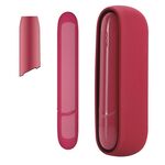 Cassa in silicone + copertura laterale + copertura superiore per IQO 3.0 / 3.0 duo (rosa rossa)