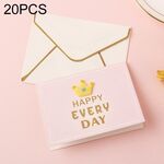 20 pezzi 3D Holiday Blessing and Thanksgiving Card con busta (icona della corona)