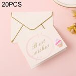 20 pezzi 3D Holiday Blessing and Thanksgiving Card con busta (Torch Ice Cream Icon)