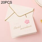 20 pezzi 3D Benedizione e carta di ringraziamento con busta (icona fiore)