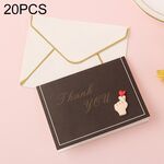20 pezzi 3D Holiday Blessing and Thanksgiving Card con busta (icona del cuore dito)