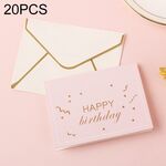 20 pezzi 3D Holiday Blessing and Thanksgiving Card con busta (buon compleanno)