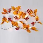 2m 10 luci a LED LIGHT LIGHT String, stile: foglia rombo + frutta rossa