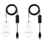 Lampada per lampadina USB 5W, Specifica: filo interruttore 3000K bianco caldo, quantità: 2pcs