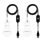 Lumo da lampadina USB 5W, Specifica: filo oscurante 6500k freddo bianco, quantità: 2pcs