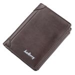 BAELLERRY D1307 UOMO UOMO MULTI-CARTA MULTI-CARTA TRI-PIGHT PICCOLPERO PICTRIFFIACCIO THIN BOCKLE PORTA DI MONETA (Brown)